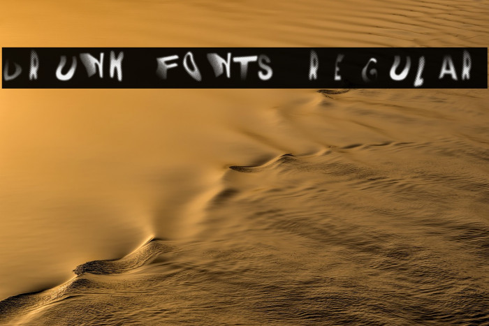 DRUNK FONTS Regular Example 1