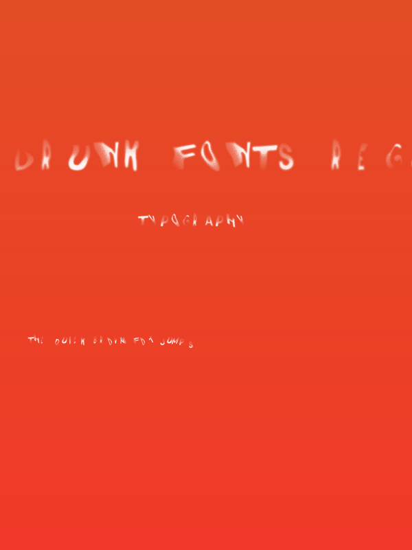 DRUNK FONTS Regular Poster