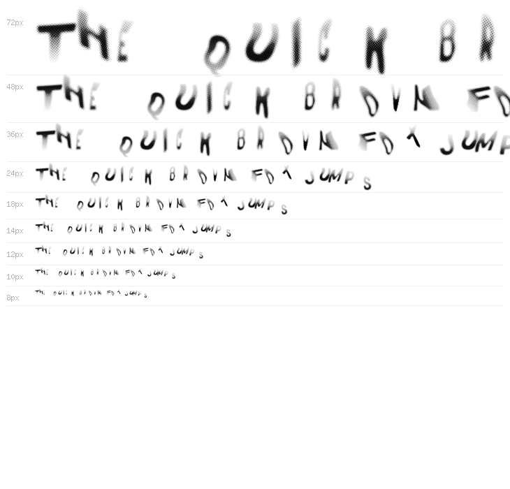 DRUNK FONTS Regular Waterfall