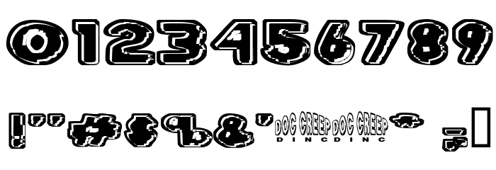 Dr. Creep Font OTHER CHARS