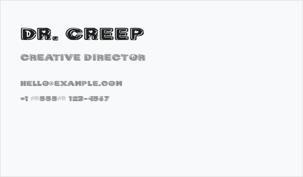 Dr. Creep Business Card