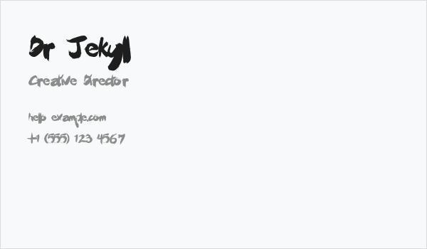 Dr Jekyll Business Card