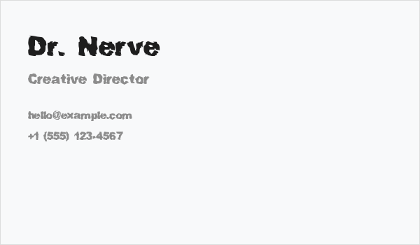 Dr. Nerve Business Card