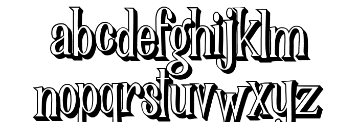 Dr Phibes Shadow Font LOWERCASE
