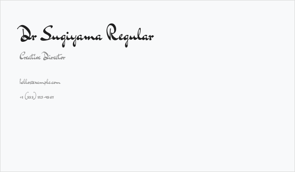 Dr Sugiyama Regular Business Card