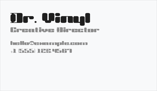 Dr. Vinyl Business Card