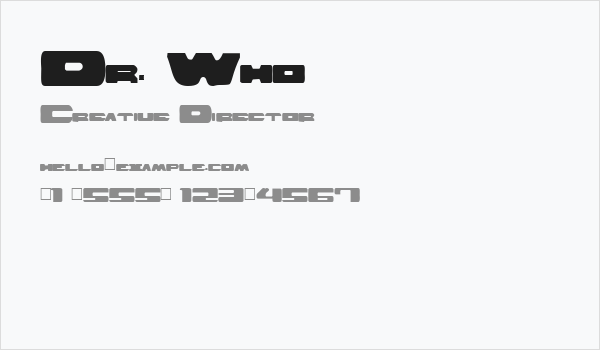 Dr. Who Business Card