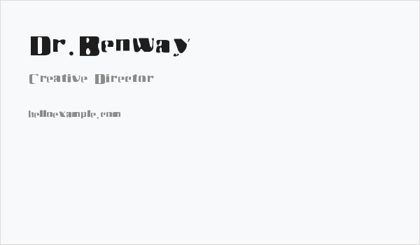 Dr.Benway Business Card