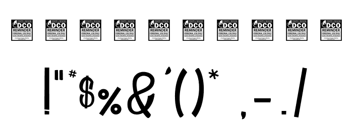 DrCucumber_PersonalUseOnly Font OTHER CHARS