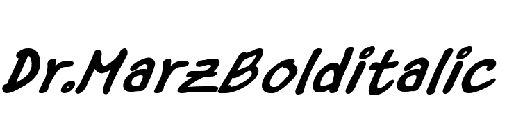 Dr.Marz Bold italic  Скачать бесплатные шрифты