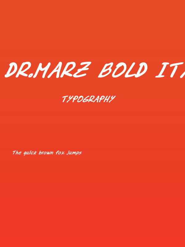 Dr.Marz Bold italic Poster