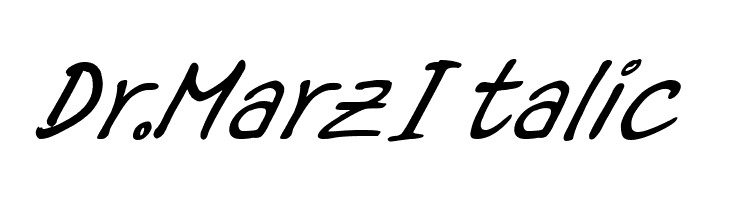 Dr.Marz Italic  Скачать бесплатные шрифты