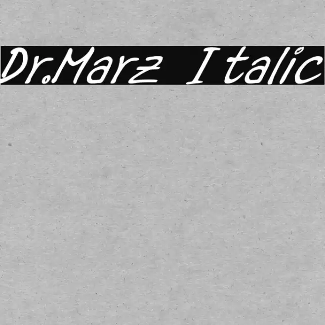 Dr.Marz Italic Font examples