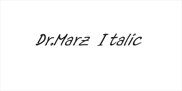 Dr.Marz Italic Logo
