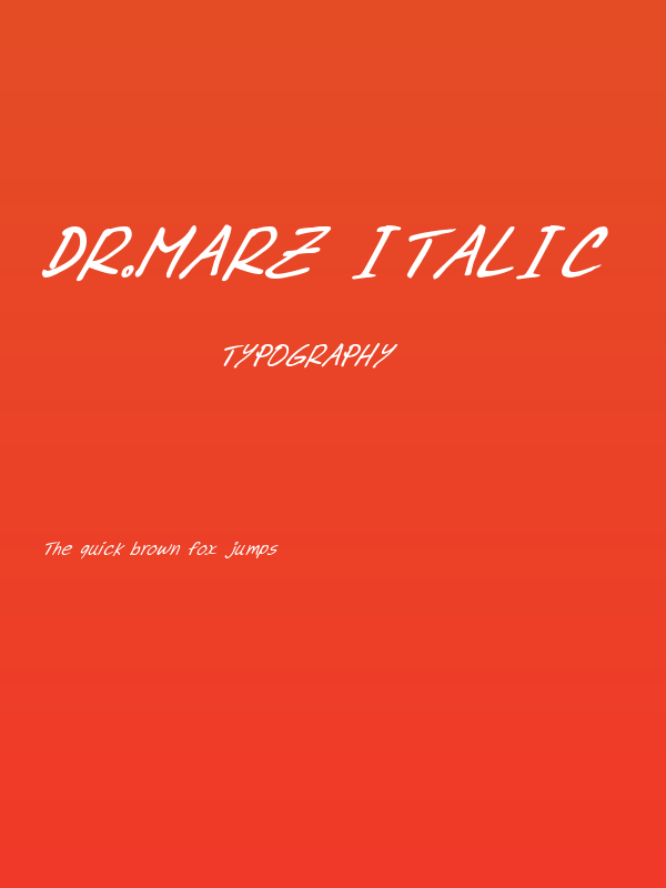 Dr.Marz Italic Poster