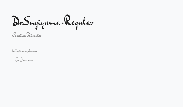 DrSugiyama-Regular Business Card
