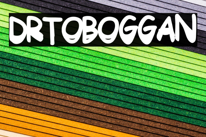 DrToboggan Font examples