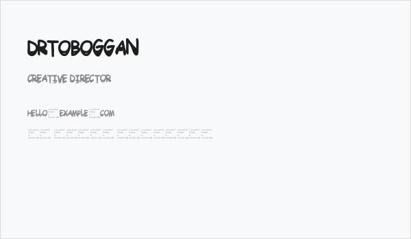 DrToboggan Business Card
