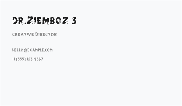 Dr.Ziemboz 3 Business Card