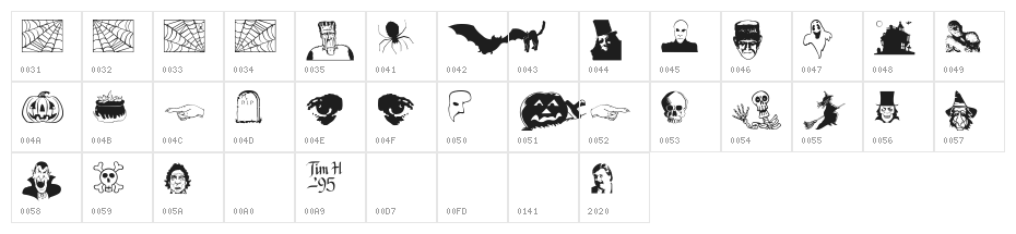 Drac Regular Character Map