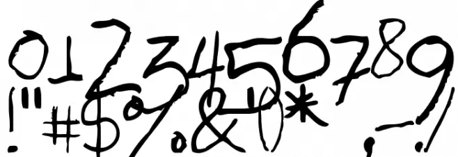 Draconian Mechanical Pencil Font OTHER CHARS