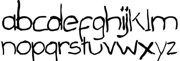 Draconian Mechanical Pencil Font LOWERCASE