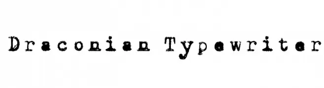 Draconian Typewriter  Скачать бесплатные шрифты