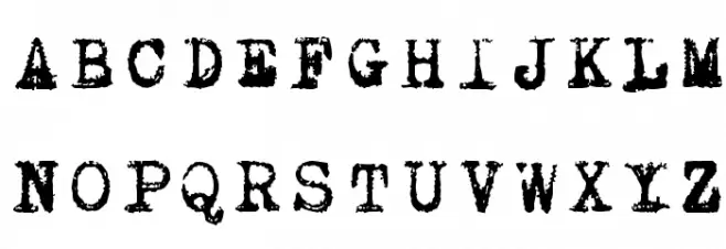 Draconian Typewriter Шрифта ВЕРХНИЙ