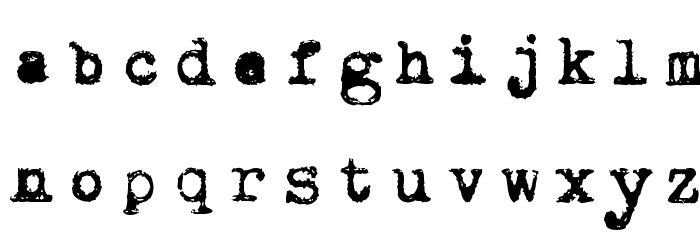 Draconian Typewriter Font LOWERCASE
