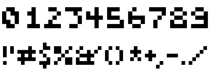 DraconianPixelsMinimal Regular Font OTHER CHARS