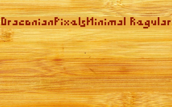 DraconianPixelsMinimal Regular Font examples