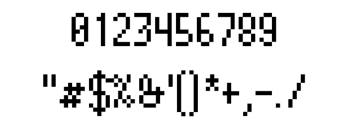 DraconianPixelsRegular Font OTHER CHARS