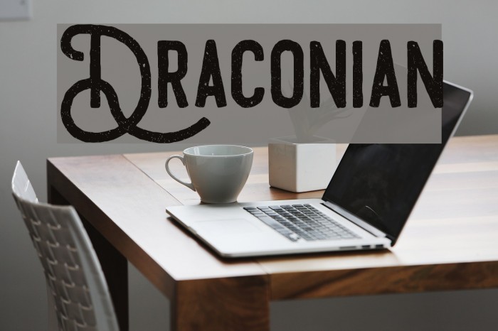 Draconian Font examples