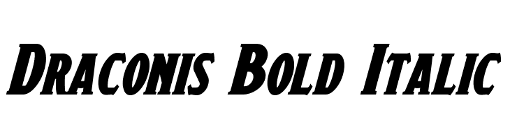 Draconis Bold Italic  font caratteri gratis