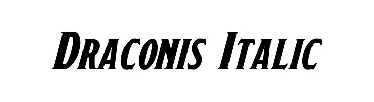 Draconis Italic  Скачать бесплатные шрифты