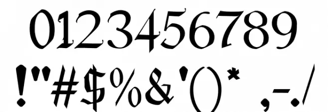 Draculie Free Trial Font OTHER CHARS