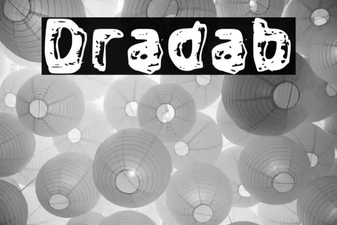 Dradab Font examples