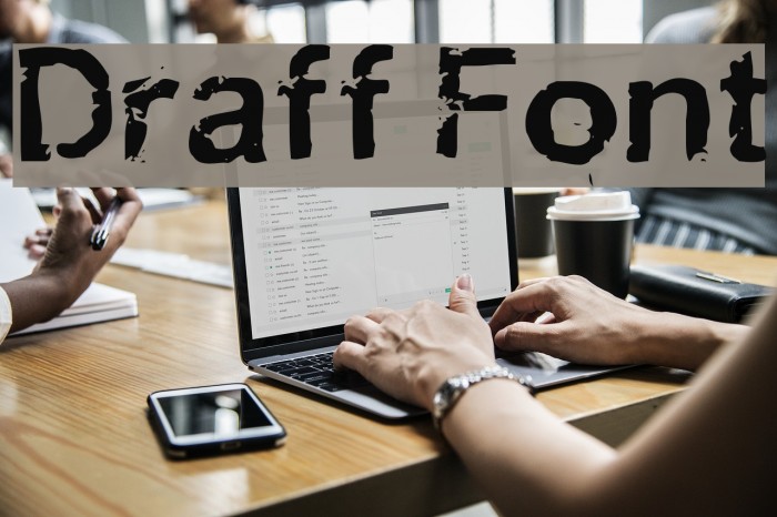 Draff Font examples