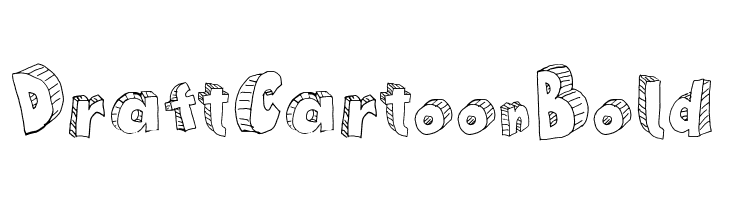 Draft Cartoon Bold  les polices de caractères gratuit tlcharger