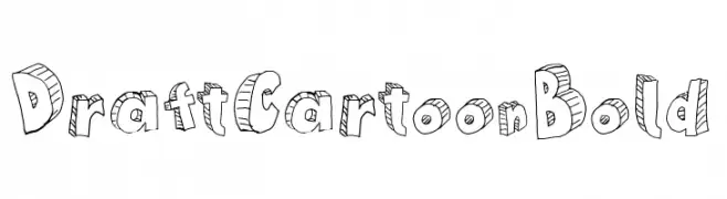Draft Cartoon Bold  les polices de caractères gratuit tlcharger