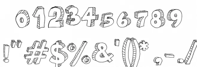 Draft Cartoon Bold Font OTHER CHARS