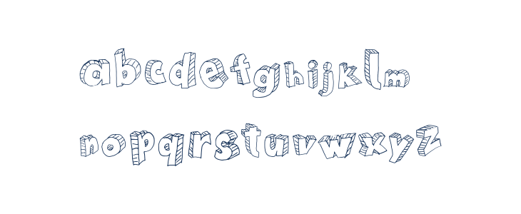 Draft Cartoon Bold Lowercase