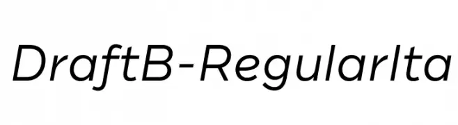 DraftB-RegularIta  Fuentes Gratis Descargar