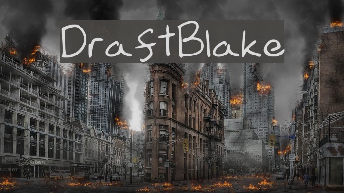 DraftBlake Font examples