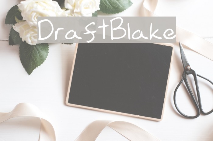 DraftBlake Font examples