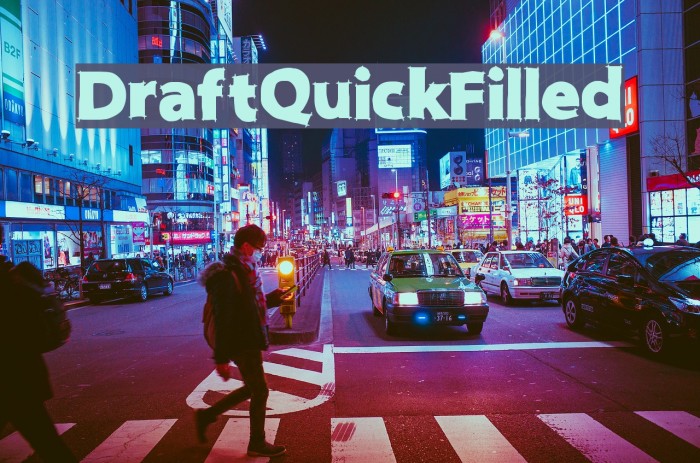 DraftQuickFilled Font examples