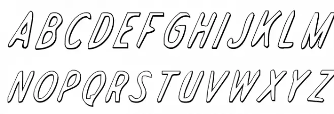 Drafting Table 3D Italic Fonte MAIÚSCULAS
