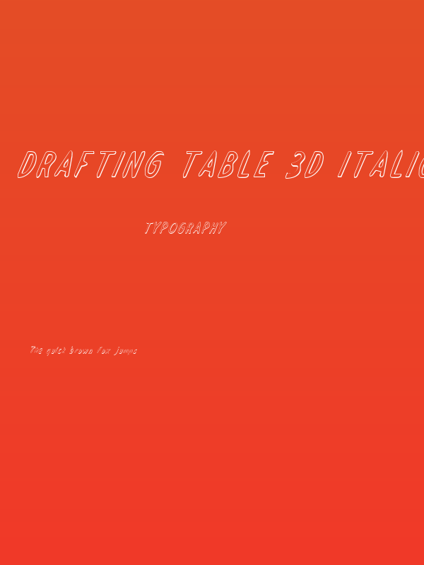 Drafting Table 3D Italic Poster