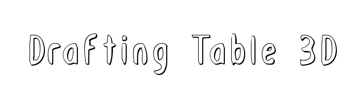 Drafting Table 3D Font