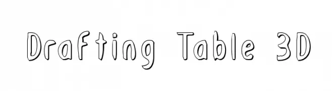 Drafting Table 3D  Frei Schriftart Herunterladen